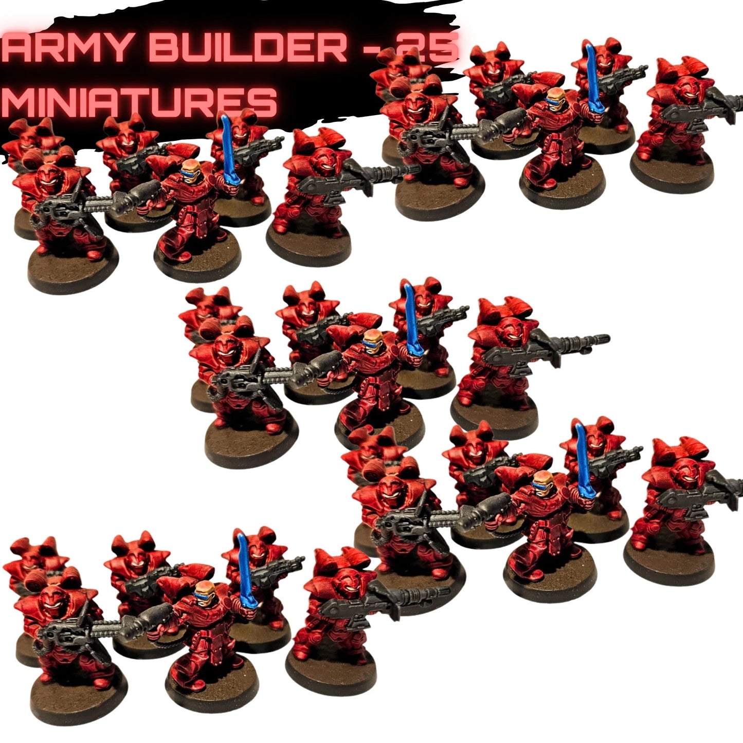 25 Plastic Space Rangers Miniatures - Army Builder