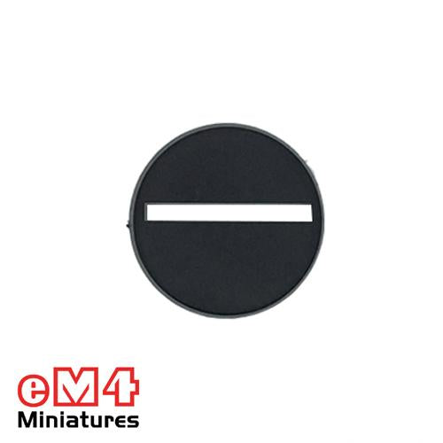 25mm round slotted base