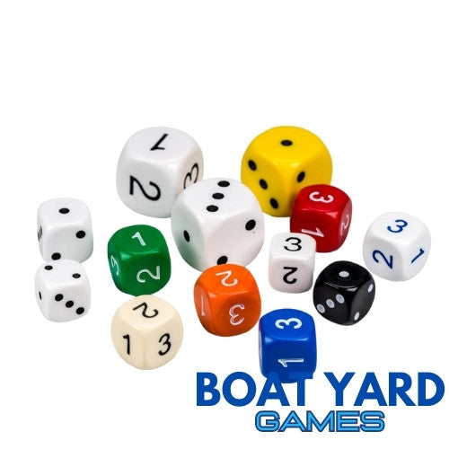 Dice with Numbers 1, 2, 3, 1, 2, 3 X 1000