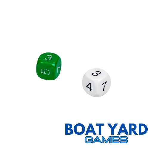 Dice with Numbers 2, 3, 4, 5, 6, 7 X 1000
