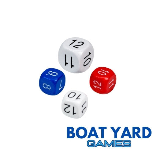 Dice with Numbers 7, 8, 9, 10, 11, 12 X 1000