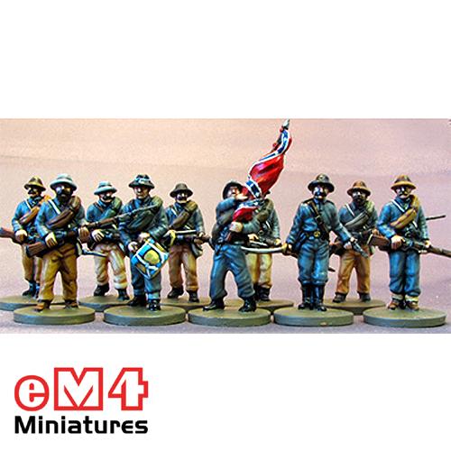 Confederate Infantry - 20 Miniatures x 20