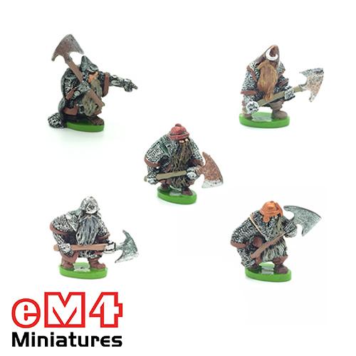 Elfsera Dwarf Patrol 1 | PrePainted Miniatures Set | X 6