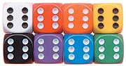 Spot Dice - Opaque - Multiple Colours and Sizes